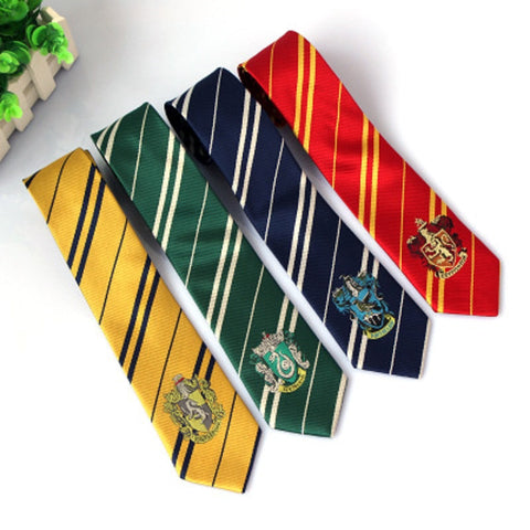 Potter Tie Cosplay Accessories Necktie Gryffindor Potter Slytherin Hufflepuff Ravenclaw Magic Hogwarts Uniform Ties Dropshipping