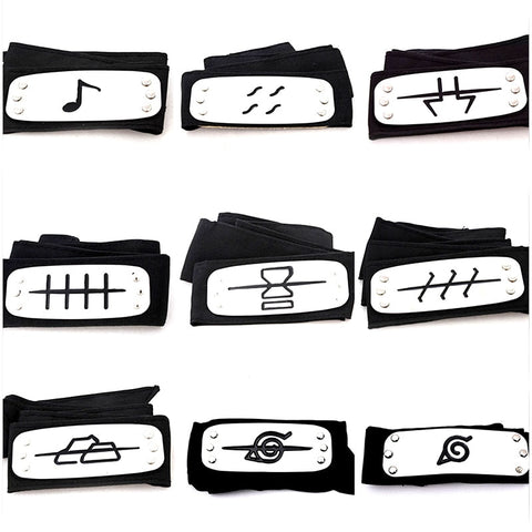 Anime naruto headband Leaf Village Logo Konoha Uchiha Itachi Kakashi Akatsuki Members cosplay costume Accessories